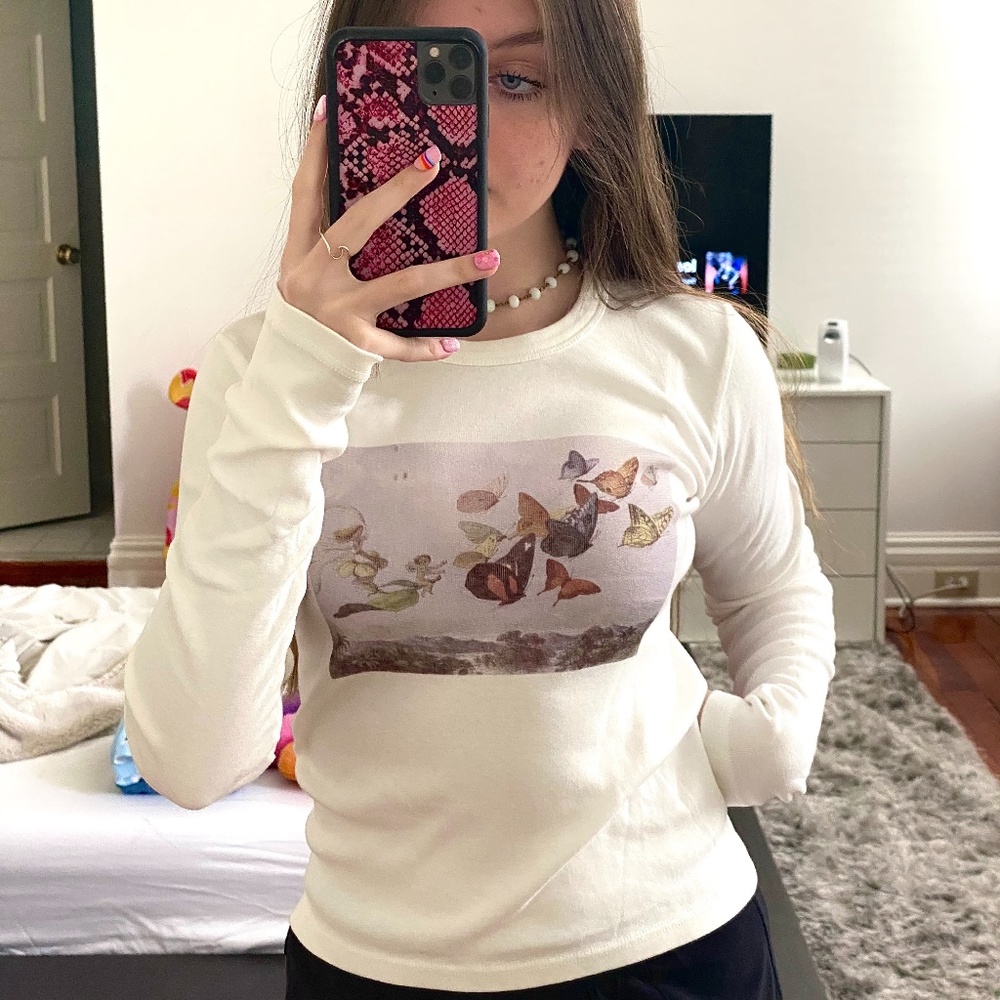 NWT Brandy Melville Butterfly Tee